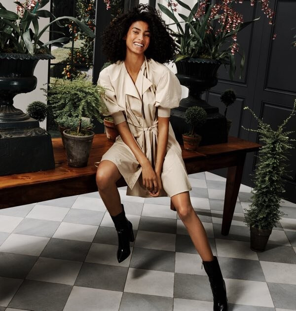 Imaan Hammam featured in  the Holt Renfrew advertisement for Spring/Summer 2024