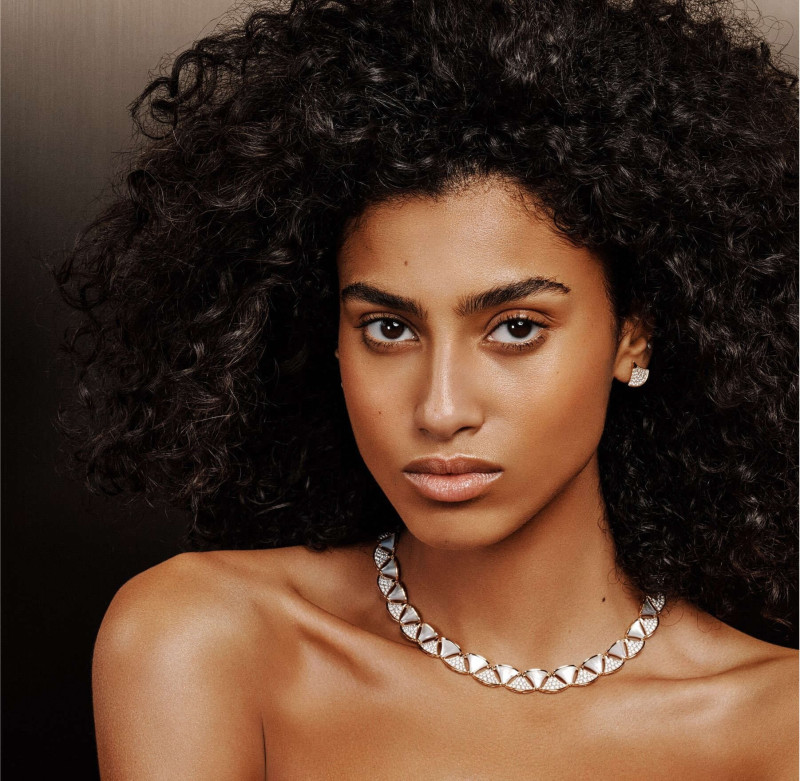 Imaan Hammam featured in  the Holt Renfrew advertisement for Spring/Summer 2024