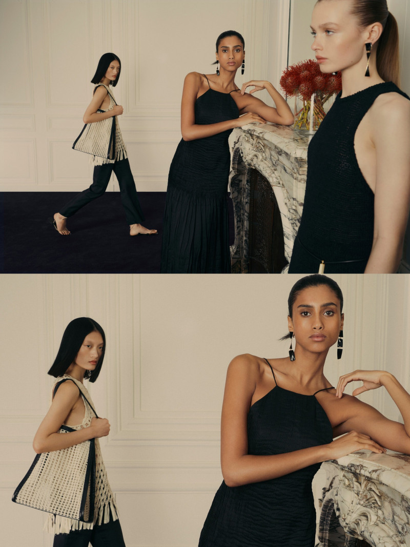 Imaan Hammam featured in  the Massimo Dutti Limited Edition lookbook for Spring/Summer 2023