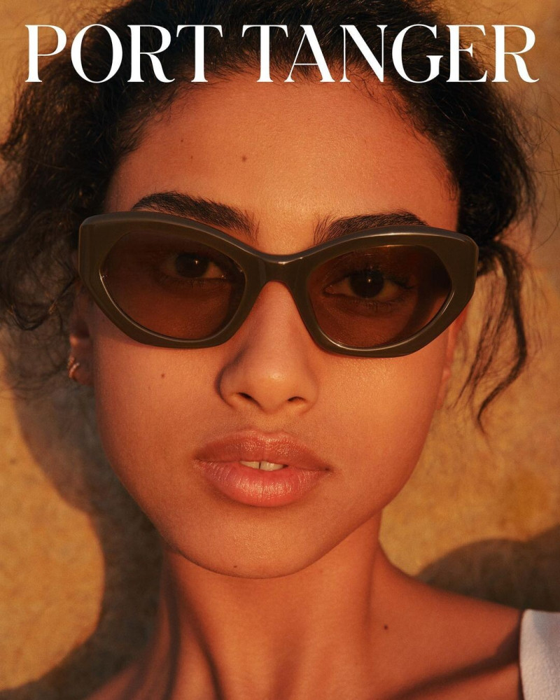 Imaan Hammam featured in  the Port Tanger advertisement for Autumn/Winter 2023