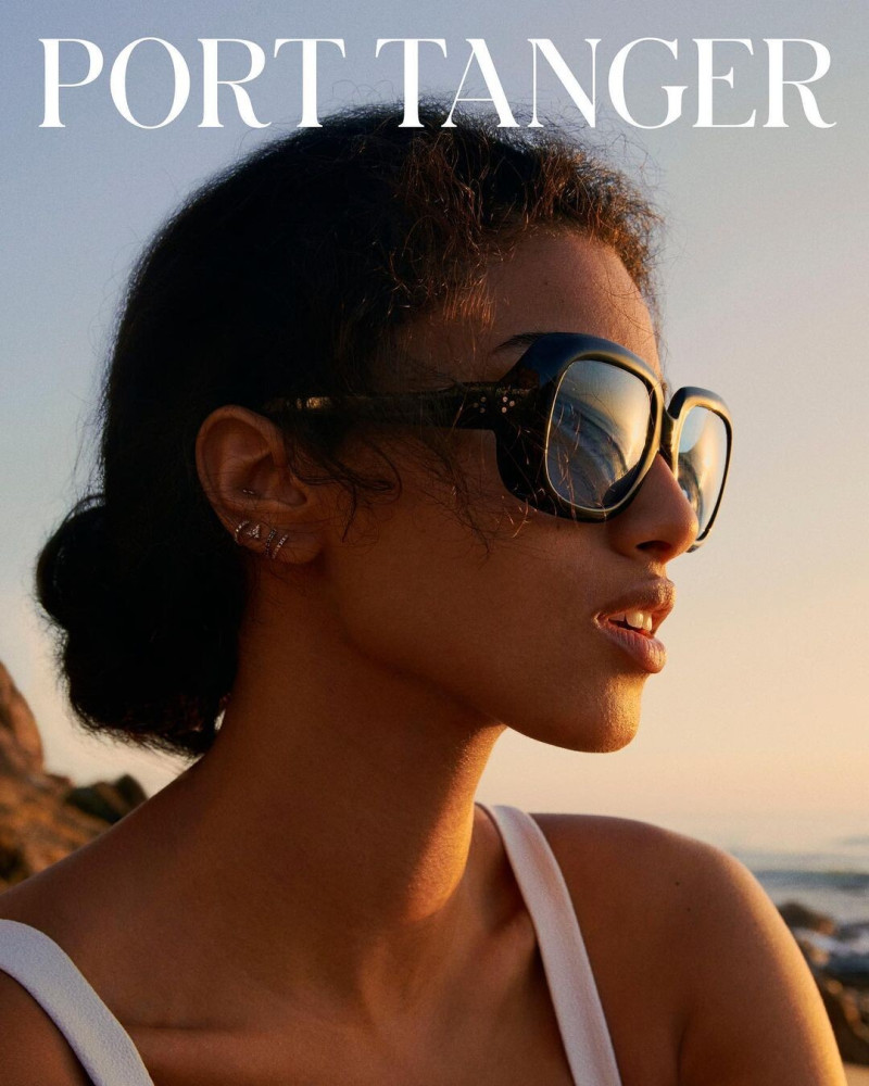 Imaan Hammam featured in  the Port Tanger advertisement for Autumn/Winter 2023