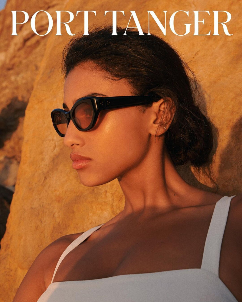 Imaan Hammam featured in  the Port Tanger advertisement for Autumn/Winter 2023