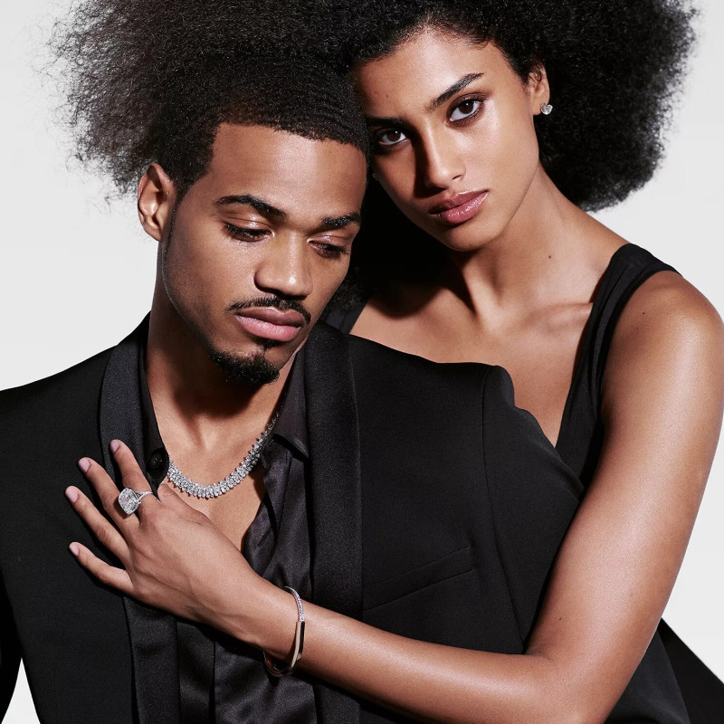 Imaan Hammam featured in  the Tiffany & Co. advertisement for Autumn/Winter 2022