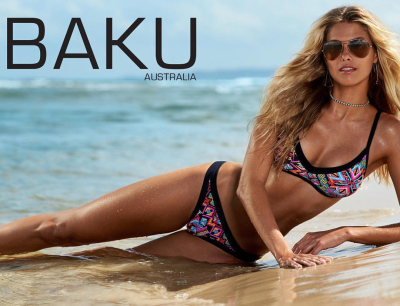 Natalie Jayne Roser featured in  the Baku Swimwear advertisement for Spring/Summer 2016