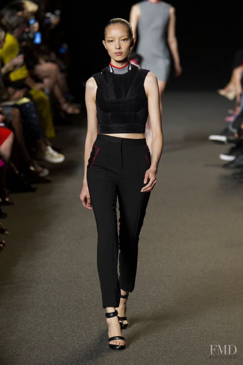 Fei Fei Sun featured in  the Alexander Wang fashion show for Spring/Summer 2015
