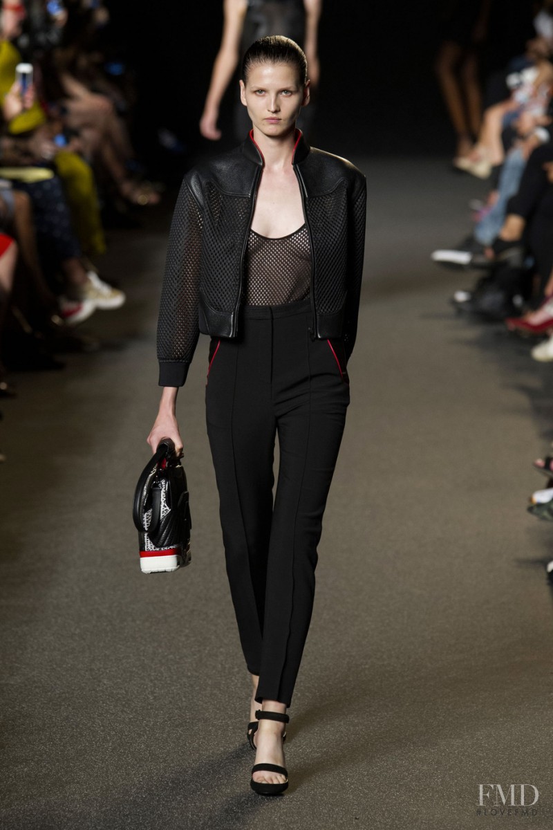 Katlin Aas featured in  the Alexander Wang fashion show for Spring/Summer 2015