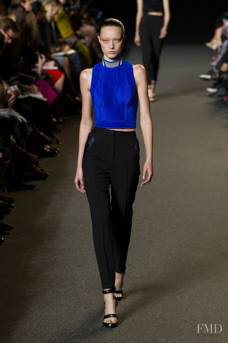 Yumi Lambert featured in  the Alexander Wang fashion show for Spring/Summer 2015