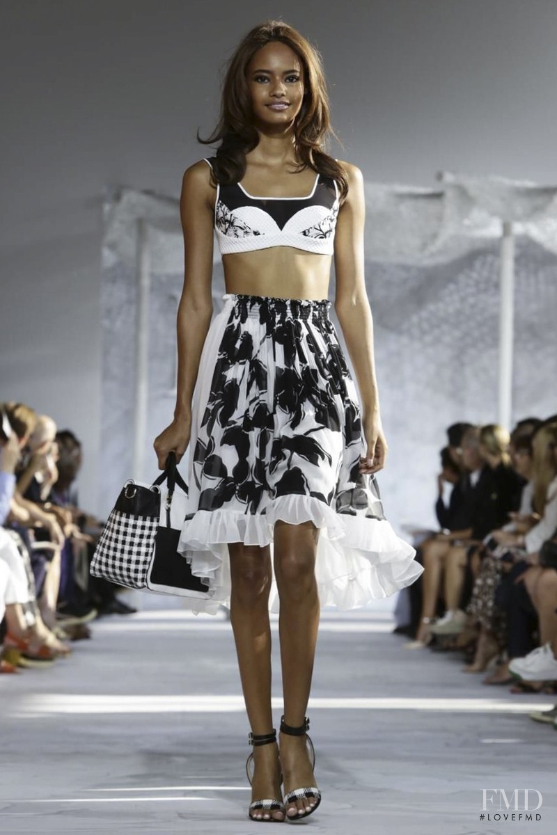 Malaika Firth featured in  the Diane Von Furstenberg fashion show for Spring/Summer 2015