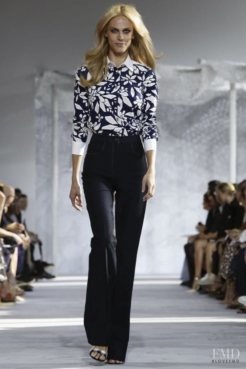 Aymeline Valade featured in  the Diane Von Furstenberg fashion show for Spring/Summer 2015