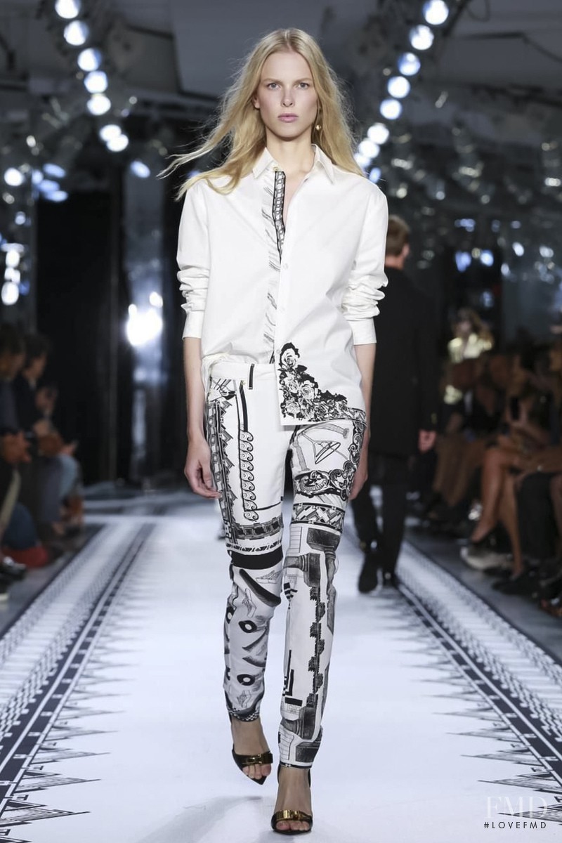 Lina Berg featured in  the Versus fashion show for Spring/Summer 2015