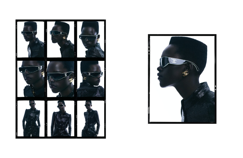 Alaato Jazyper featured in  the Chanel Eyewear advertisement for Spring/Summer 2024