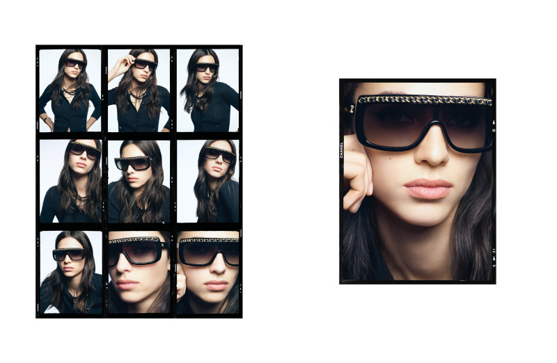 Loli Bahia featured in  the Chanel Eyewear advertisement for Spring/Summer 2024