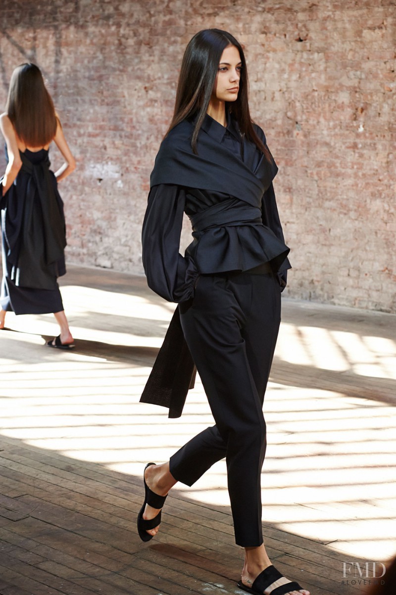 Anja Leuenberger featured in  the The Row fashion show for Spring/Summer 2015