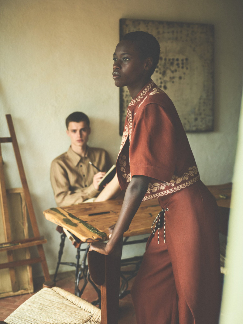 Elias Monstrey featured in  the Loro Piana advertisement for Resort 2024