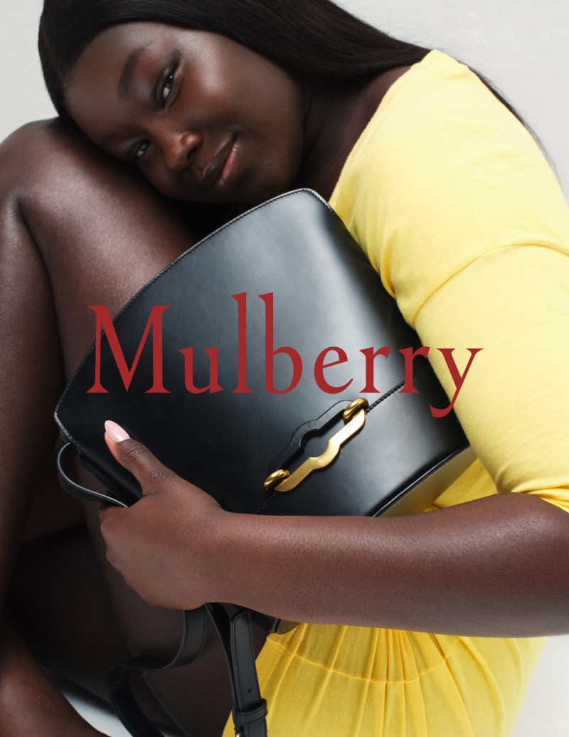 Ajok Daing featured in  the Mulberry advertisement for Summer 2024