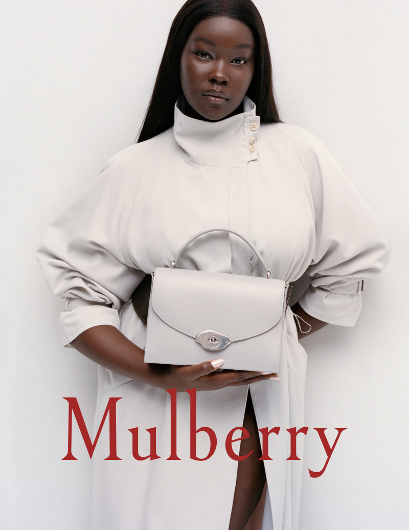 Ajok Daing featured in  the Mulberry advertisement for Summer 2024