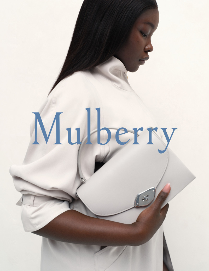 Ajok Daing featured in  the Mulberry advertisement for Summer 2024