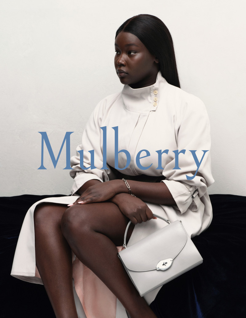 Ajok Daing featured in  the Mulberry advertisement for Summer 2024