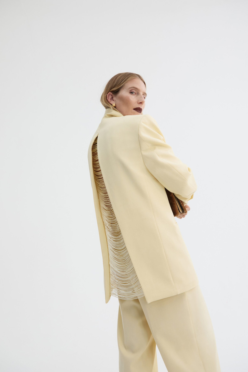 Dree Hemingway featured in  the Camilla & Marc advertisement for Pre-Fall 2024