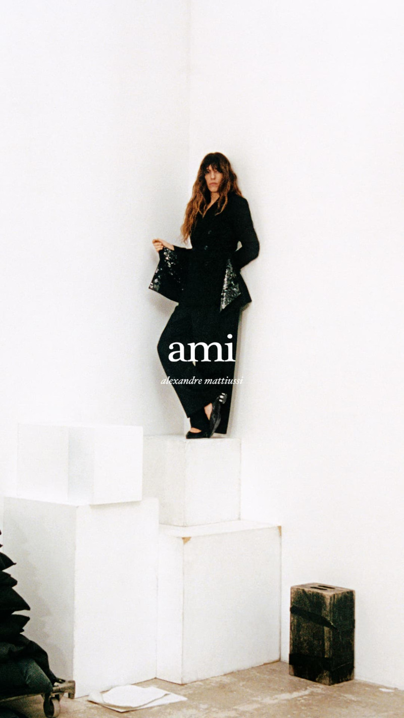 Lou Doillon featured in  the Ami Paris advertisement for Spring/Summer 2024