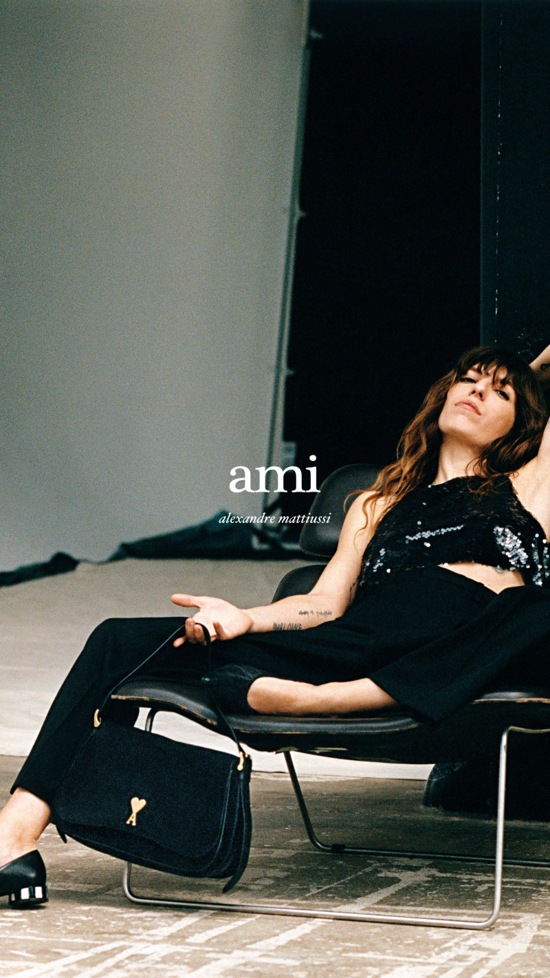 Lou Doillon featured in  the Ami Paris advertisement for Spring/Summer 2024