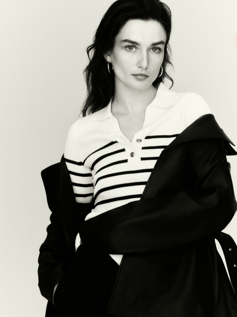 Andreea Diaconu featured in  the Massimo Dutti lookbook for Spring/Summer 2023