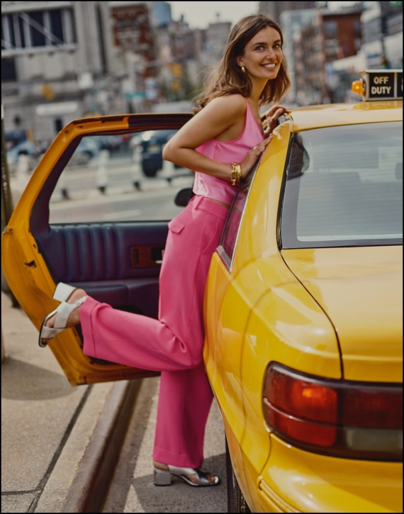 Andreea Diaconu featured in  the J.Crew lookbook for Pre-Fall 2023