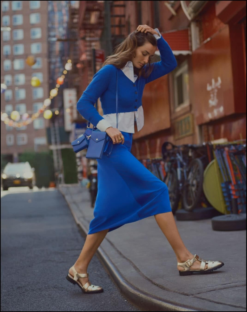 Andreea Diaconu featured in  the J.Crew lookbook for Pre-Fall 2023