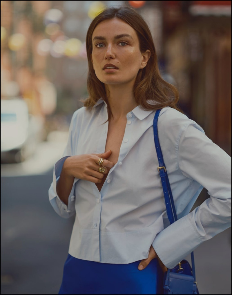 Andreea Diaconu featured in  the J.Crew lookbook for Pre-Fall 2023