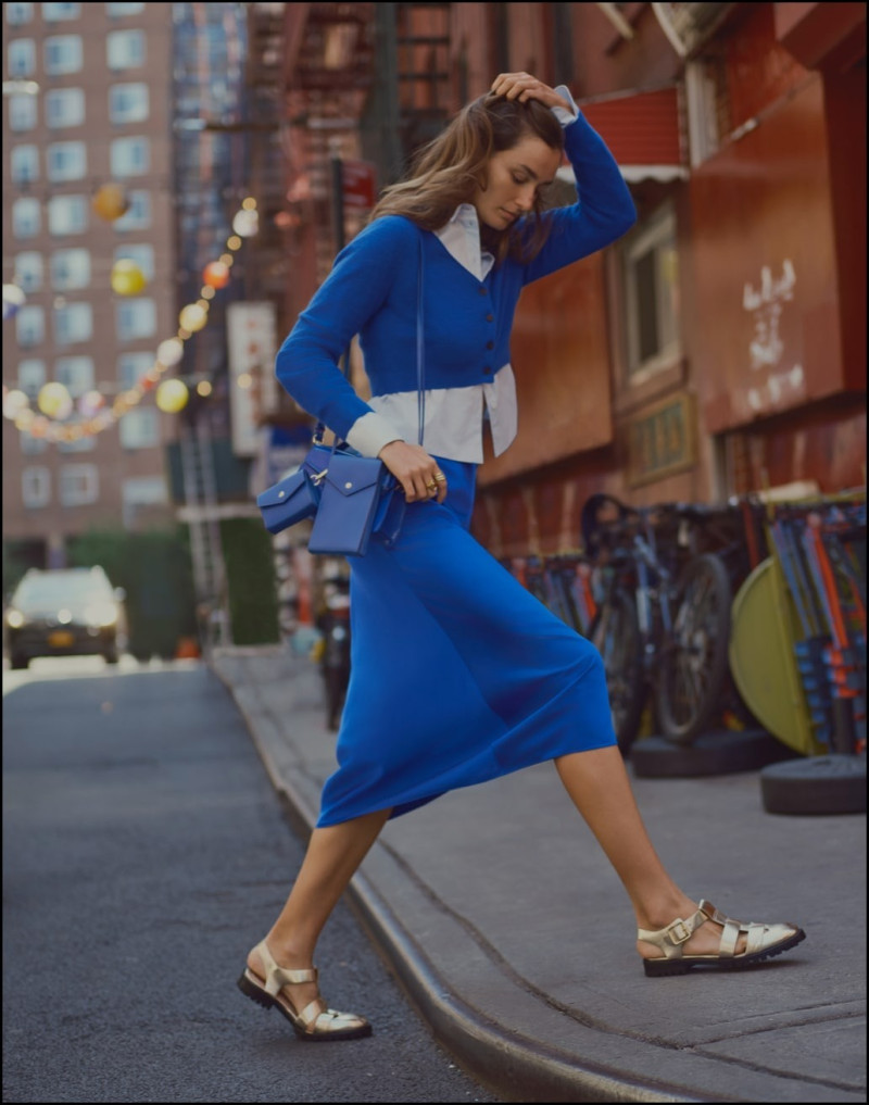 Andreea Diaconu featured in  the J.Crew lookbook for Pre-Fall 2023