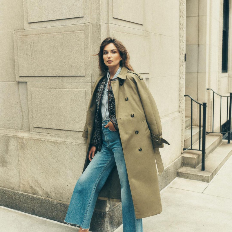 Andreea Diaconu featured in  the Veronica Beard advertisement for Fall 2023