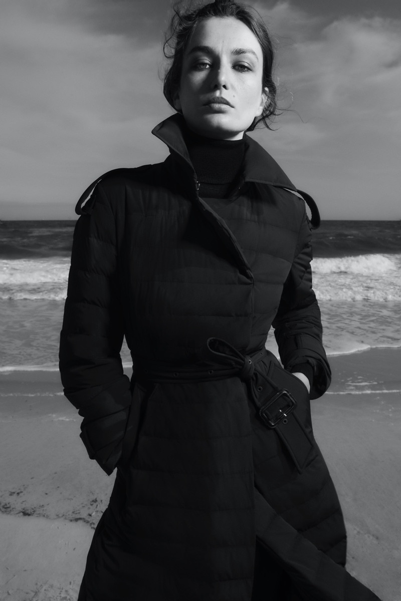 Andreea Diaconu featured in  the Mackage advertisement for Autumn/Winter 2023