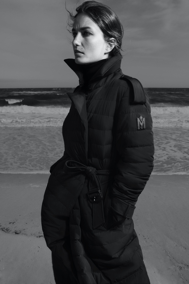 Andreea Diaconu featured in  the Mackage advertisement for Autumn/Winter 2023