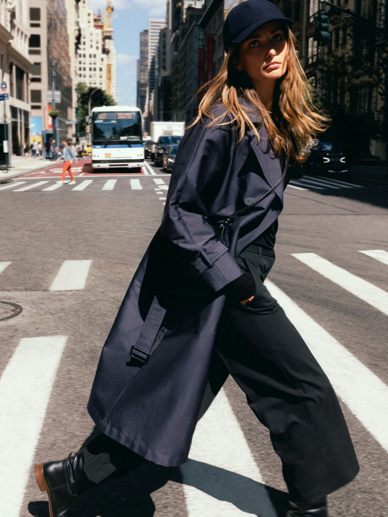 Andreea Diaconu featured in  the Massimo Dutti lookbook for Autumn/Winter 2023