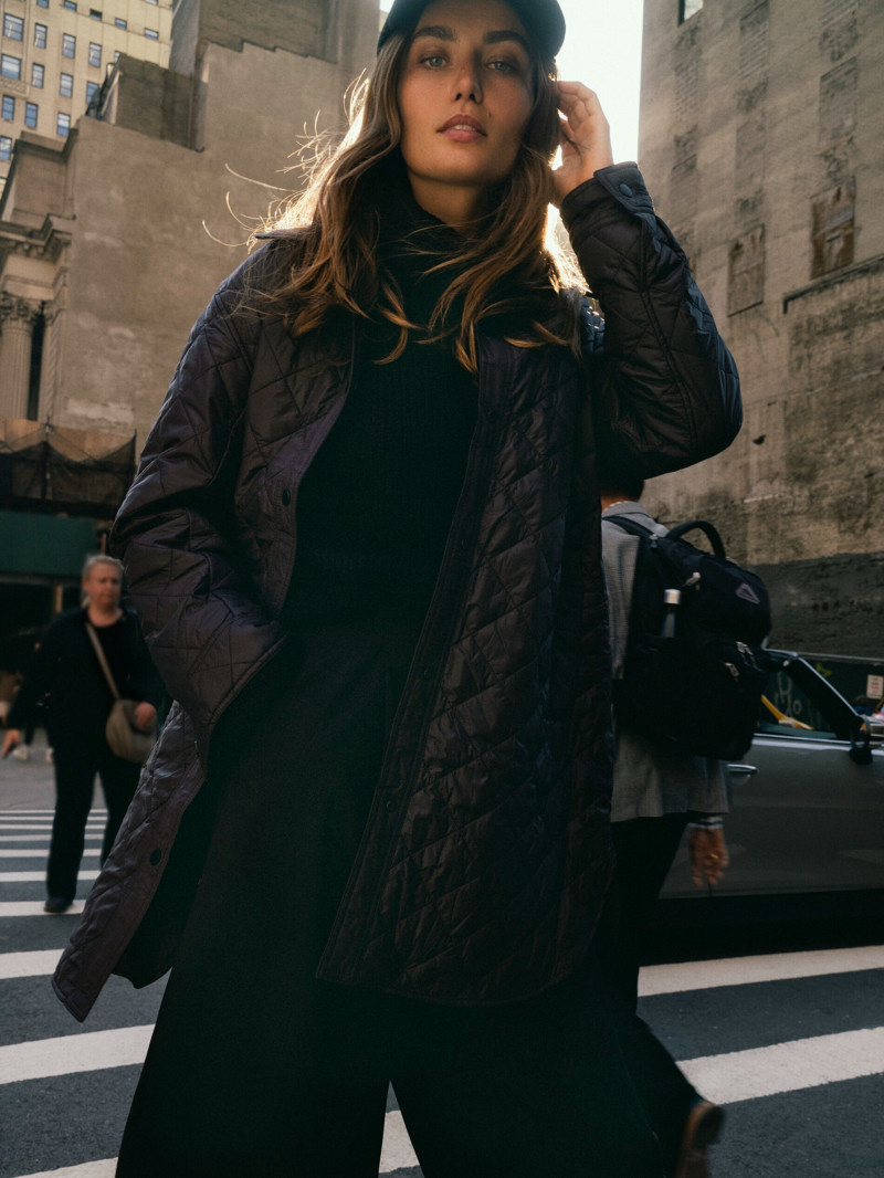 Andreea Diaconu featured in  the Massimo Dutti lookbook for Autumn/Winter 2023