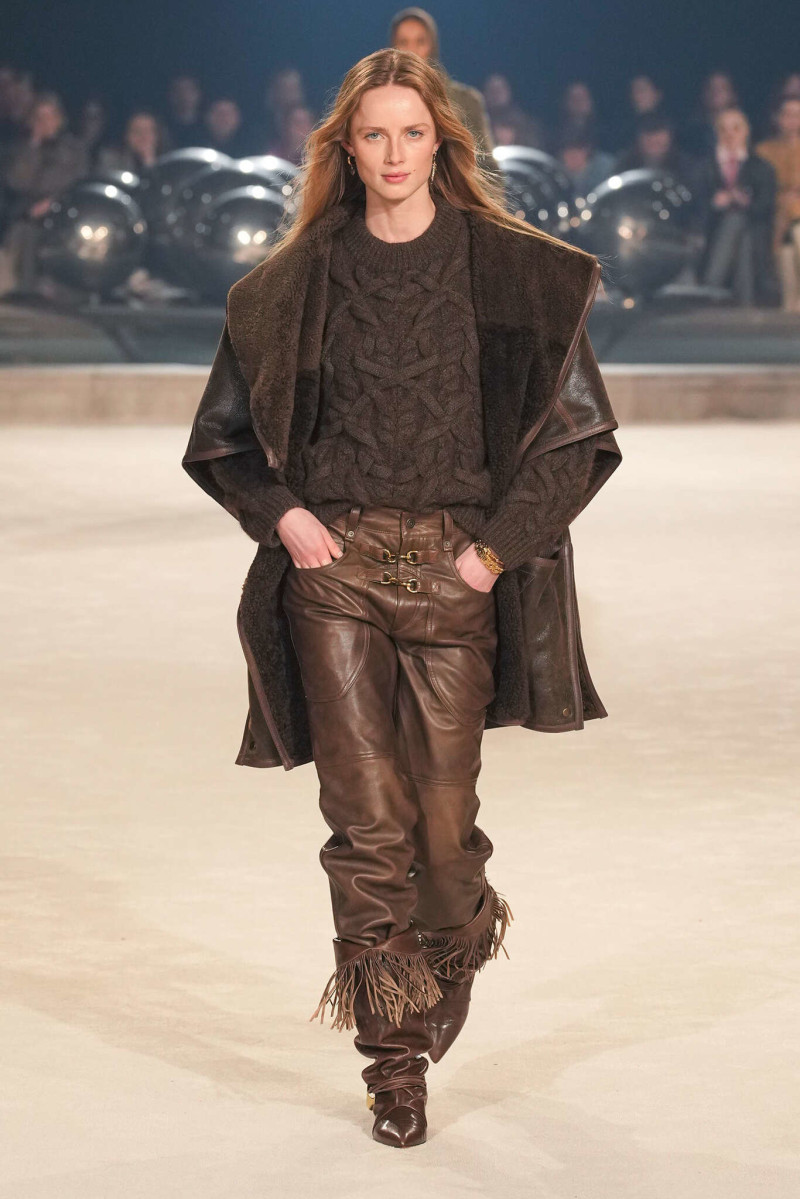 Rianne Van Rompaey featured in  the Isabel Marant fashion show for Autumn/Winter 2024