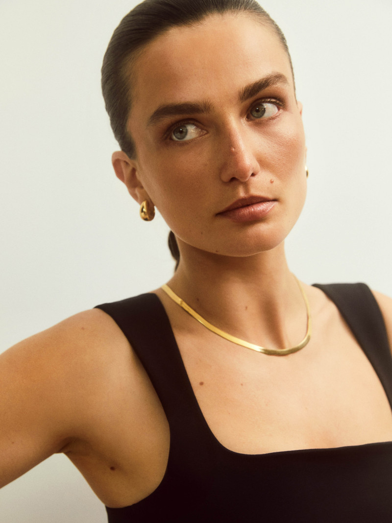 Andreea Diaconu featured in  the Reformation lookbook for Autumn/Winter 2022