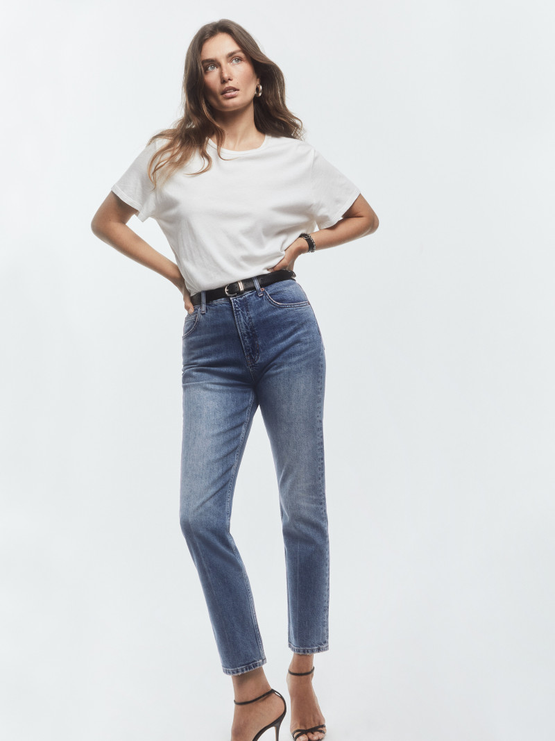 Andreea Diaconu featured in  the Reformation lookbook for Autumn/Winter 2022