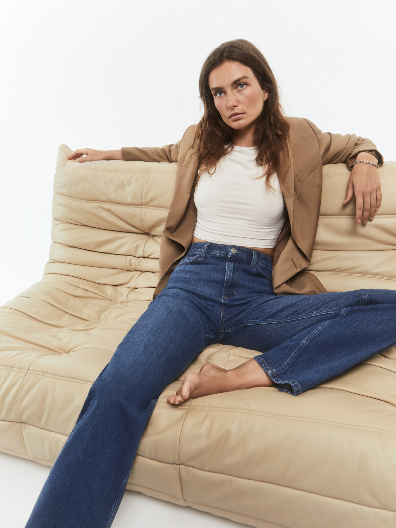 Andreea Diaconu featured in  the Reformation lookbook for Autumn/Winter 2022