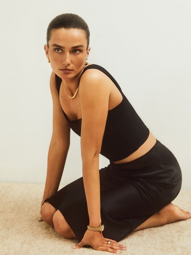 Andreea Diaconu featured in  the Reformation lookbook for Autumn/Winter 2022