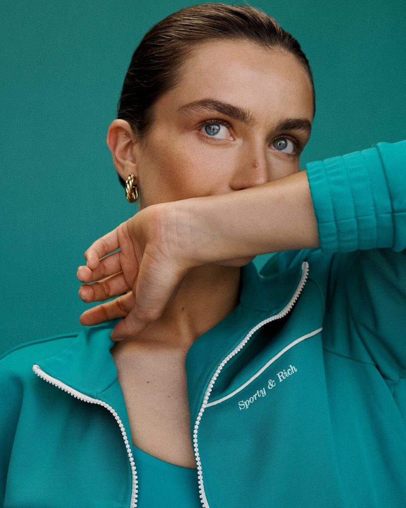 Andreea Diaconu featured in  the Sporty & Rich Tennis Capsule advertisement for Autumn/Winter 2022