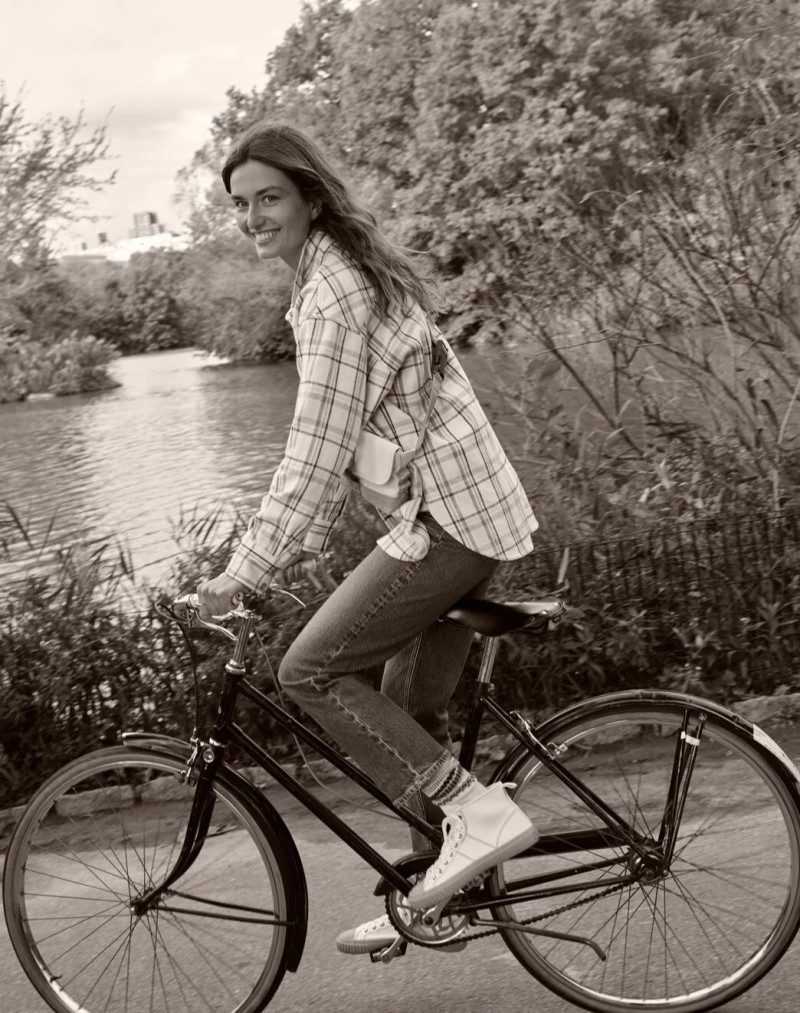 Andreea Diaconu featured in  the J.Crew advertisement for Pre-Spring 2022