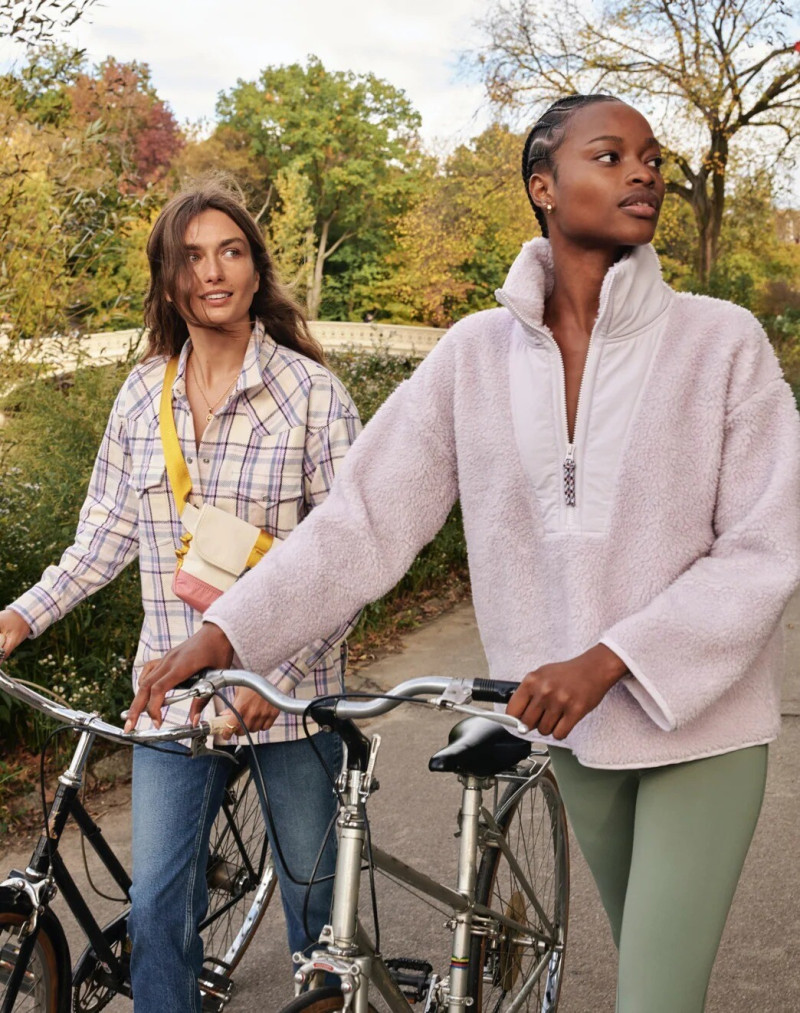 Andreea Diaconu featured in  the J.Crew advertisement for Pre-Spring 2022