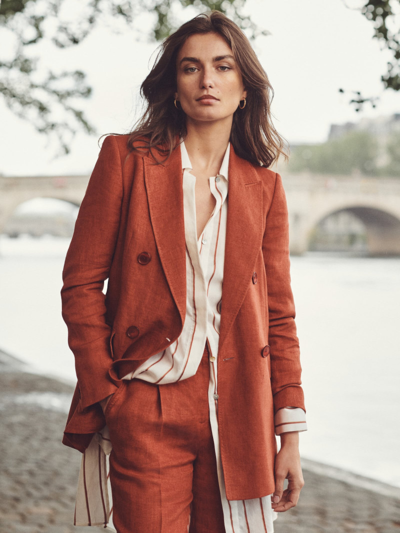 Andreea Diaconu featured in  the Massimo Dutti Perfect Companion lookbook for Summer 2021