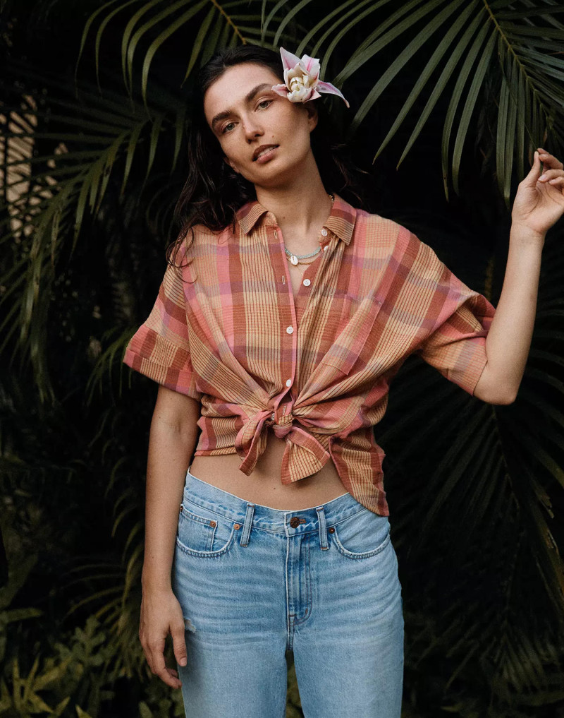 Andreea Diaconu featured in  the Madewell advertisement for Summer 2021