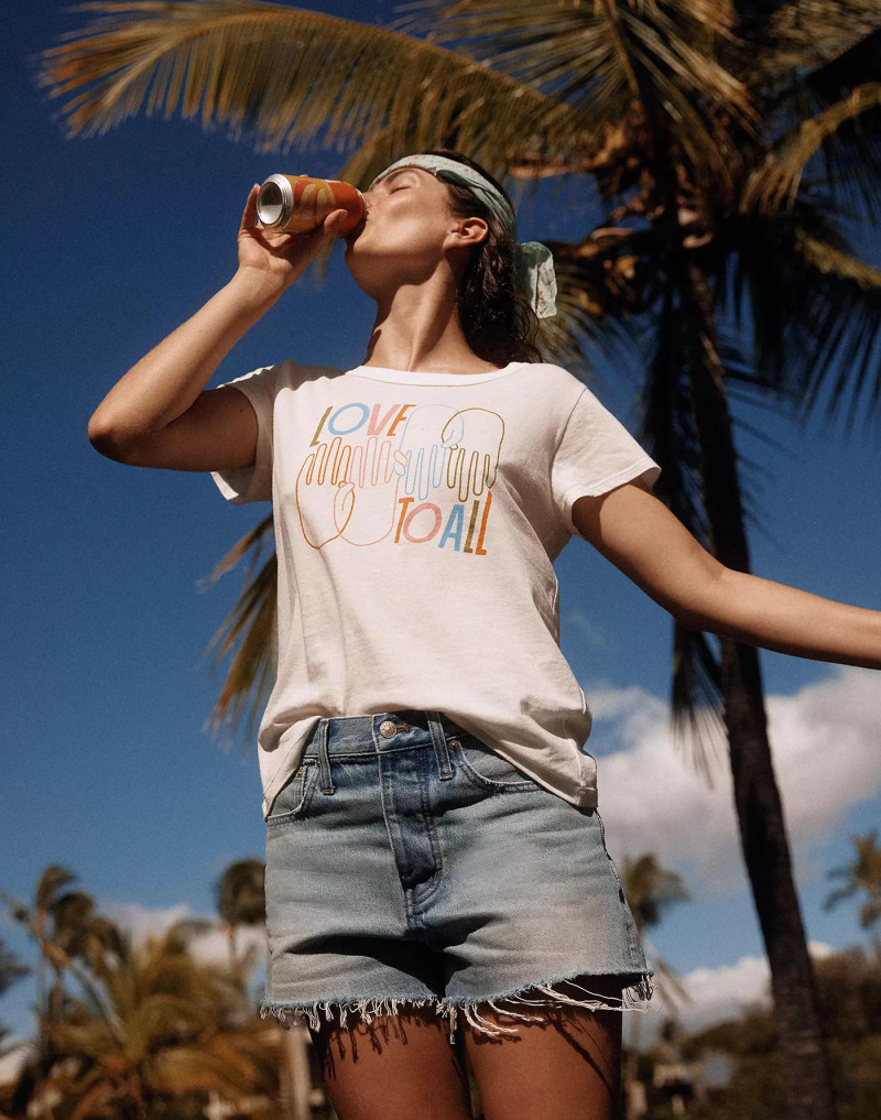 Andreea Diaconu featured in  the Madewell advertisement for Summer 2021