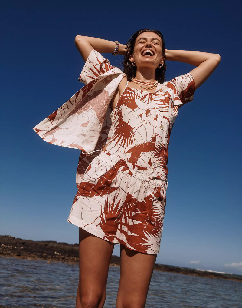 Andreea Diaconu featured in  the Madewell advertisement for Summer 2021