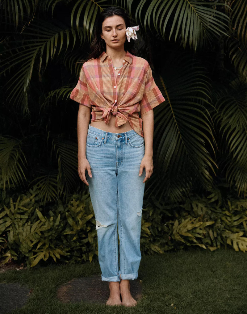 Andreea Diaconu featured in  the Madewell advertisement for Summer 2021