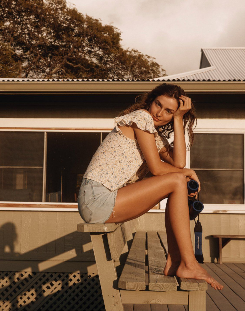 Andreea Diaconu featured in  the Madewell advertisement for Summer 2021