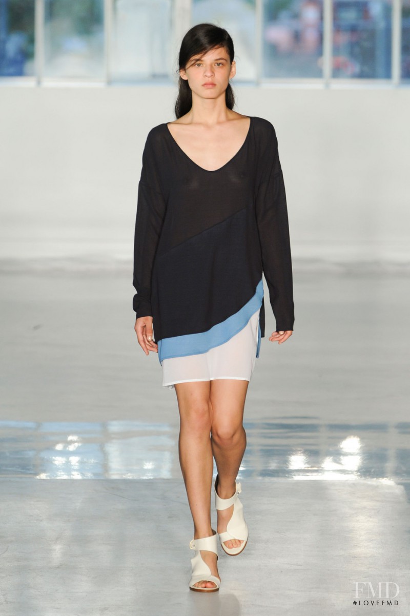 Liza Schwab featured in  the Zero + Maria Cornejo fashion show for Spring/Summer 2015